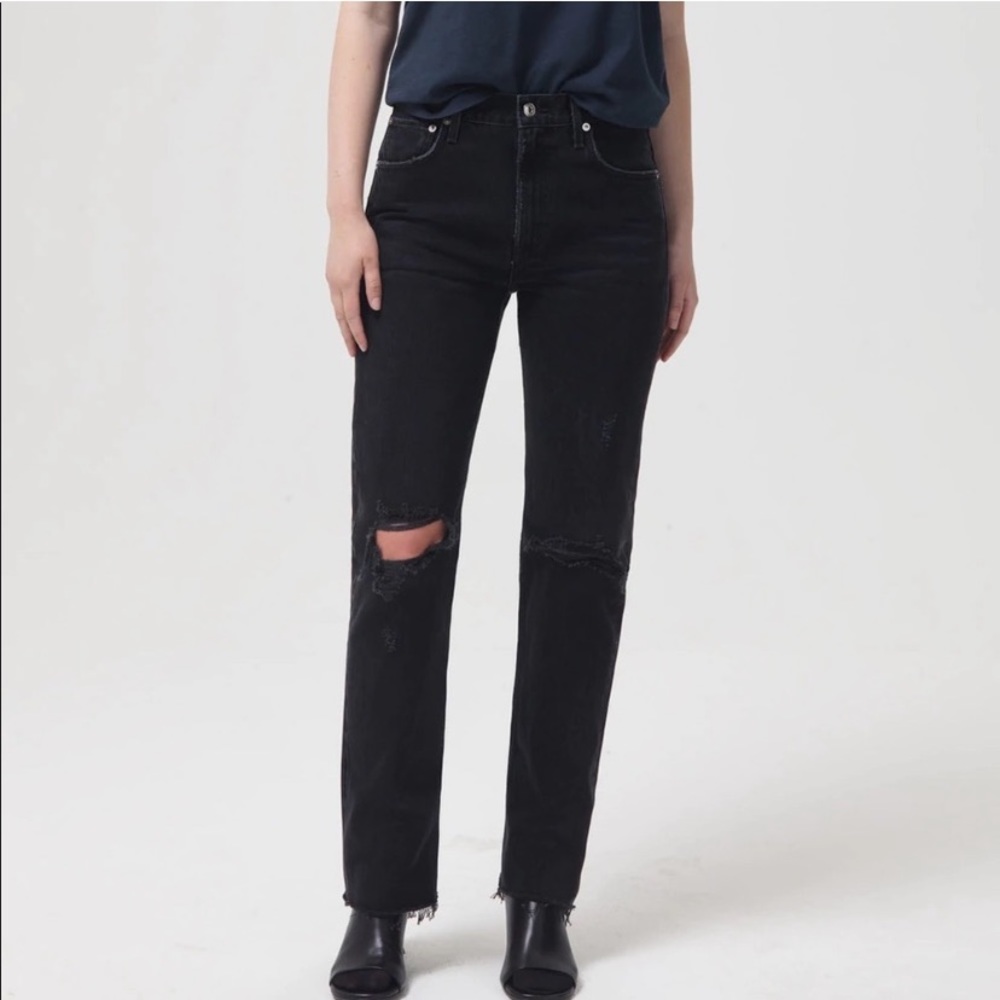 AGOLDE Cherie High Rise Black Jeans